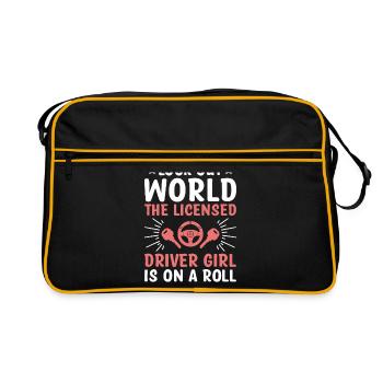 Driving License Passed New Driver Permit Driving S - Retro Bag - black/gold - Front