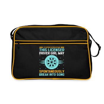 Driving License Passed New Driver Permit Driving S - Retro Bag - black/gold - Front