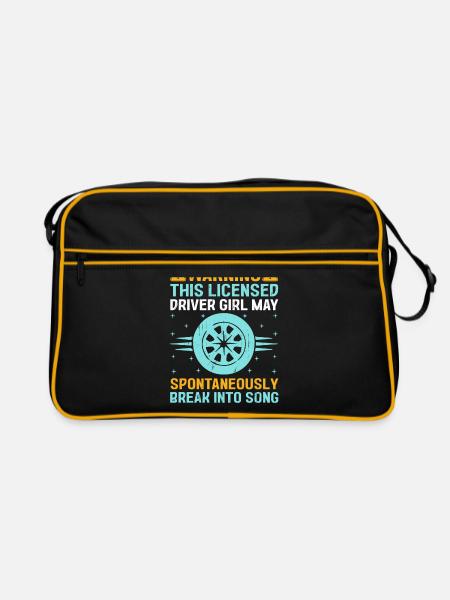 Driving License Passed New Driver Permit Driving S - Retro Bag - black/gold - Front