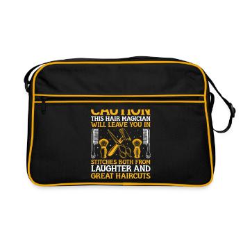 Coiffeur Coiffeur Coiffeur Coiffure Coiffure - Sac Retro - noir/or - Devant