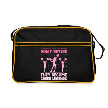 Cheerleading Coach Cheer Coach Cheerleader Cheer T - Retro Tasche - Schwarz/Gold - Vorne