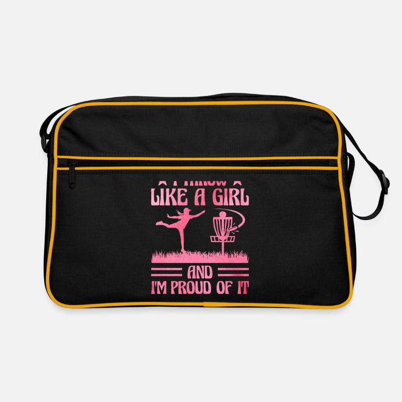 Disc Golf Player Disc Golfer Frisbee Player Par Pu Sac Retro