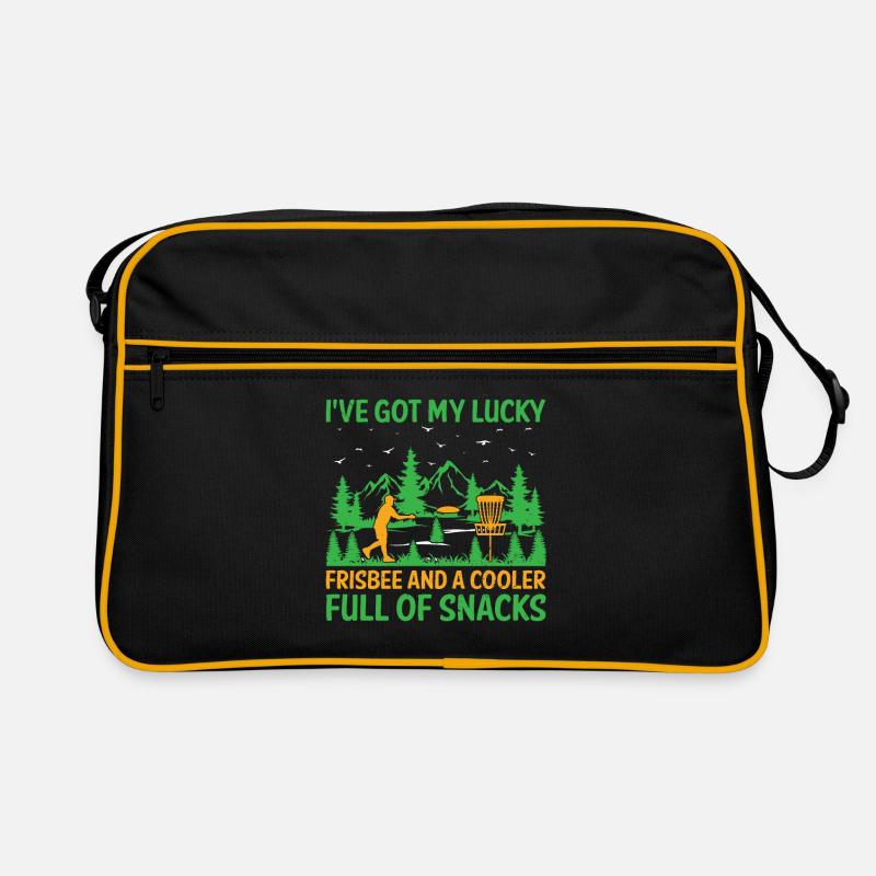 Disc Golf Player Disc Golfer Frisbee Player Par Pu Retro Tasche