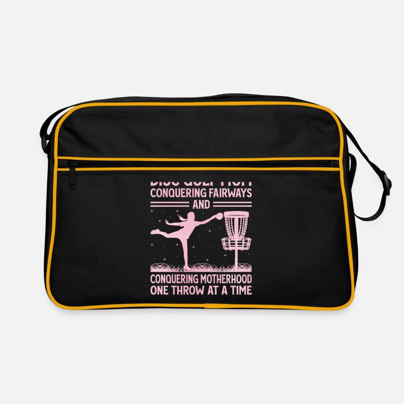 Disc Golf Player Disc Golfer Frisbee Player Par Pu Sac Retro