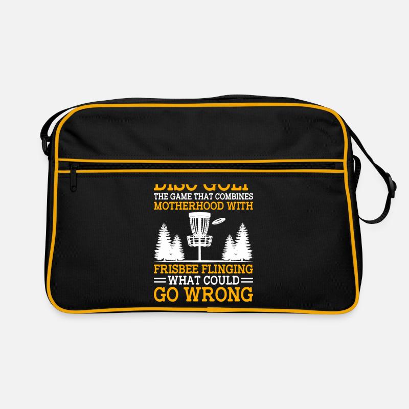 Disc Golf Player Disc Golfer Frisbee Player Par Pu Retro Tasche