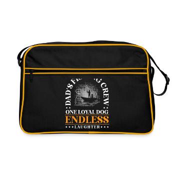 Fishing Dog Owners Dog Lovers Perfect Fishing Funn - Retro Bag - black/gold - Front