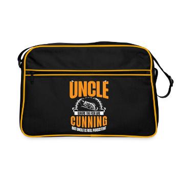 Pêche Oncle Pêcheur Oncles Drôle Poisson Parfait - Sac Retro - noir/or - Devant