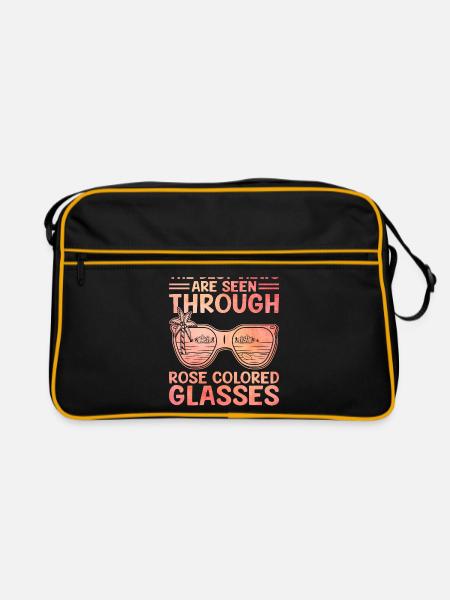 Wandern Bergsteigen Trekking Natur Outdoor Alco - Retro Tasche - Schwarz/Gold - Vorne