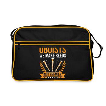 Oboe Player Oboe Basoonist Marching Band Instrumen - Retro Bag - black/gold - Front