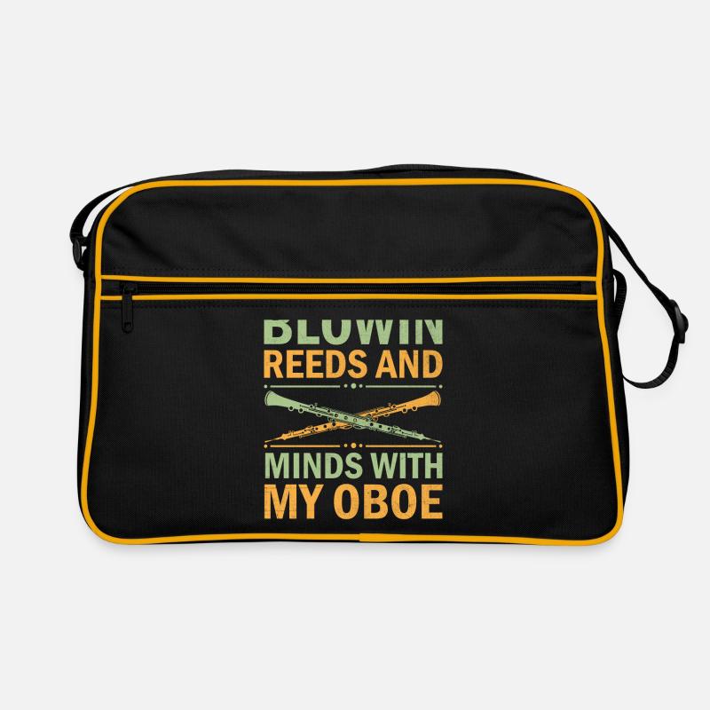 Oboist Oboe Basoonist Marching Band Instrumen Retro Tasche