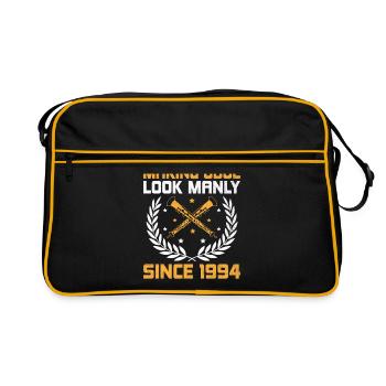 Oboe Player Oboe Basoonist Marching Band Instrumen - Retro Bag - black/gold - Front