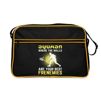 Joueur de squash Joueur de squash Joueur de tennis Raquetball Spor - Sac Retro - noir/or - Devant