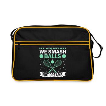 Joueur de squash Joueur de squash Joueur de tennis Raquetball Spor - Sac Retro - noir/or - Devant