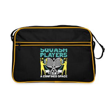 Joueur de squash Joueur de squash Joueur de tennis Raquetball Spor - Sac Retro - noir/or - Devant