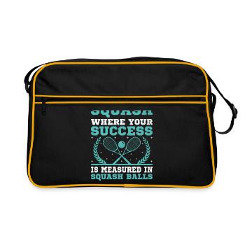 Joueur de squash Joueur de squash Joueur de tennis Raquetball Spor - Sac Retro - noir/or - Devant