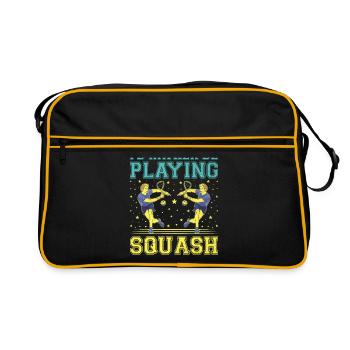 Joueur de squash Joueur de squash Joueur de tennis Raquetball Spor - Sac Retro - noir/or - Devant