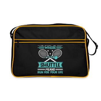 Joueur de squash Joueur de squash Joueur de tennis Raquetball Spor - Sac Retro - noir/or - Devant