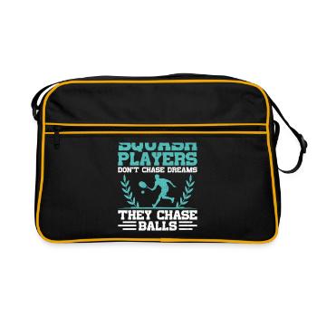 Joueur de squash Joueur de squash Joueur de tennis Raquetball Spor - Sac Retro - noir/or - Devant