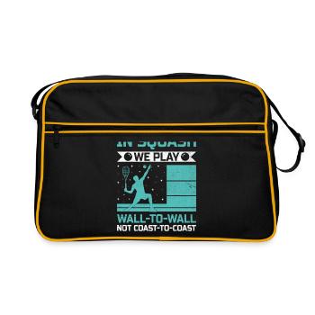 Joueur de squash Joueur de squash Joueur de tennis Raquetball Spor - Sac Retro - noir/or - Devant