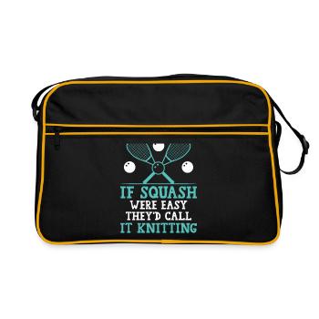 Joueur de squash Joueur de squash Joueur de tennis Raquetball Spor - Sac Retro - noir/or - Devant