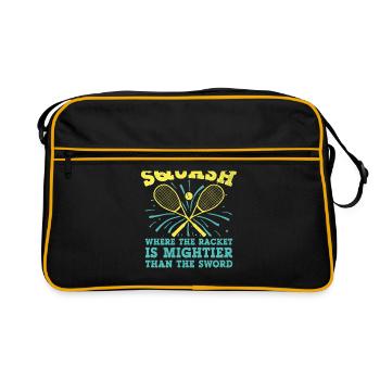 Joueur de squash Joueur de squash Joueur de tennis Raquetball Spor - Sac Retro - noir/or - Devant