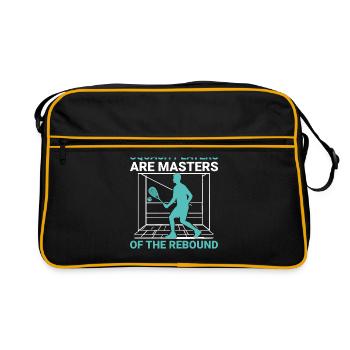 Joueur de squash Joueur de squash Joueur de tennis Raquetball Spor - Sac Retro - noir/or - Devant