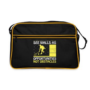 Joueur de squash Joueur de squash Joueur de tennis Raquetball Spor - Sac Retro - noir/or - Devant