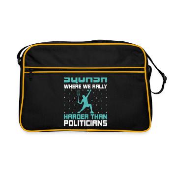 Joueur de squash Joueur de squash Joueur de tennis Raquetball Spor - Sac Retro - noir/or - Devant