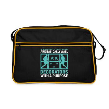 Joueur de squash Joueur de squash Joueur de tennis Raquetball Spor - Sac Retro - noir/or - Devant