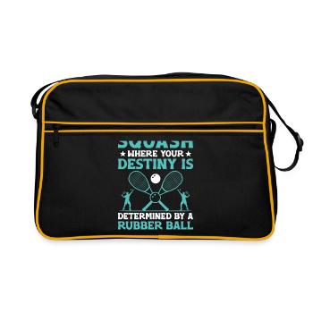 Joueur de squash Joueur de squash Joueur de tennis Raquetball Spor - Sac Retro - noir/or - Devant
