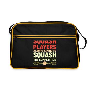 Joueur de squash Joueur de squash Joueur de tennis Raquetball Spor - Sac Retro - noir/or - Devant