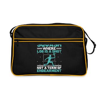 Joueur de squash Joueur de squash Joueur de tennis Raquetball Spor - Sac Retro - noir/or - Devant