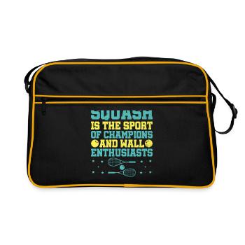 Joueur de squash Joueur de squash Joueur de tennis Raquetball Spor - Sac Retro - noir/or - Devant