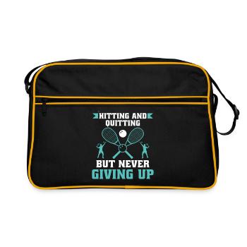 Joueur de squash Joueur de squash Joueur de tennis Raquetball Spor - Sac Retro - noir/or - Devant