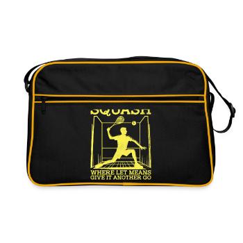 Joueur de squash Joueur de squash Joueur de tennis Raquetball Spor - Sac Retro - noir/or - Devant