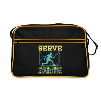 Joueur de squash Joueur de squash Joueur de tennis Raquetball Spor - Sac Retro - noir/or - Devant
