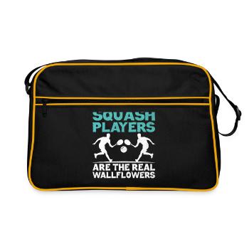 Joueur de squash Joueur de squash Joueur de tennis Raquetball Spor - Sac Retro - noir/or - Devant