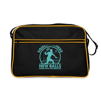 Joueur de squash Joueur de squash Joueur de tennis Raquetball Spor - Sac Retro - noir/or - Devant