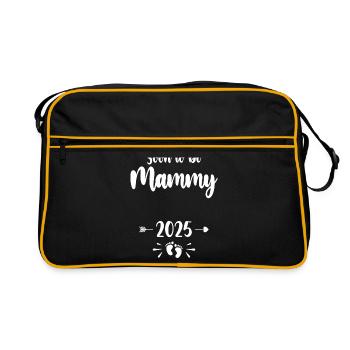 Mammy Bald Be Mama 2025 Mutter Schwangere Kinder Mot - Retro Tasche - Schwarz/Gold - Vorne