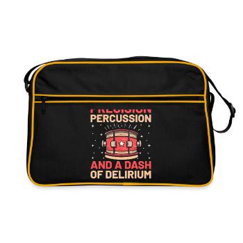 Drum Corps Marching Band Drum Corp Music Percussio - Retro Tasche - Schwarz/Gold - Vorne
