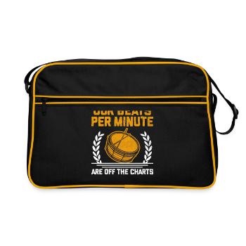 Drum Corps Marching Band Drum Corp Music Percussio - Retro Tasche - Schwarz/Gold - Vorne