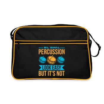 Drum Corps Marching Band Drum Corp Music Percussio - Retro Tasche - Schwarz/Gold - Vorne