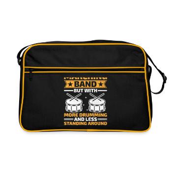 Drum Corps Marching Band Drum Corp Music Percussio - Retro Tasche - Schwarz/Gold - Vorne