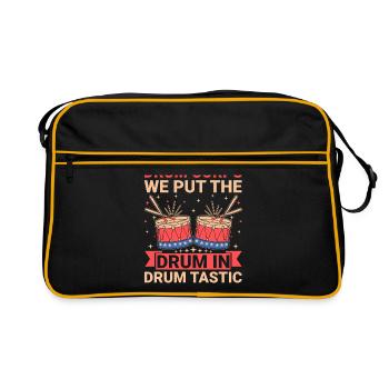 Drum Corps Marching Band Drum Corp Music Percussio - Retro Tasche - Schwarz/Gold - Vorne