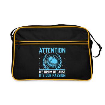 Drum Corps Marching Band Drum Corp Musik Percussio - Retro Tasche - Schwarz/Gold - Vorne