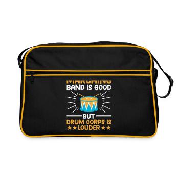 Drum Corps Marching Band Drum Corp Music Percussio - Retro Tasche - Schwarz/Gold - Vorne