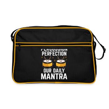 Drum Corps Marching Band Drum Corp Music Percussio - Retro Tasche - Schwarz/Gold - Vorne
