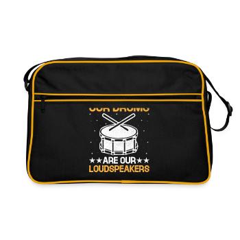 Drum Corps Marching Band Drum Corp Music Percussio - Retro Tasche - Schwarz/Gold - Vorne
