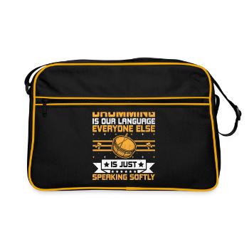Drum Corps Marching Band Drum Corp Music Percussio - Retro Tasche - Schwarz/Gold - Vorne