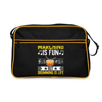 Drum Corps Marching Band Drum Corp Music Percussio - Retro Tasche - Schwarz/Gold - Vorne